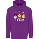 Halloween I'm Just Here For the Boos Mens 80% Cotton Hoodie Purple
