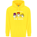 Halloween I'm Just Here For the Boos Mens 80% Cotton Hoodie Yellow