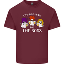 Halloween I'm Just Here For the Boos Mens Cotton T-Shirt Tee Top Maroon