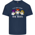 Halloween I'm Just Here For the Boos Mens Cotton T-Shirt Tee Top Navy Blue