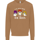 Halloween I'm Just Here For the Boos Mens Sweatshirt Jumper Caramel Latte