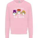 Halloween I'm Just Here For the Boos Mens Sweatshirt Jumper Light Pink