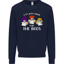 Halloween I'm Just Here For the Boos Mens Sweatshirt Jumper Navy Blue