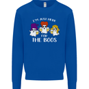 Halloween I'm Just Here For the Boos Mens Sweatshirt Jumper Royal Blue
