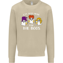 Halloween I'm Just Here For the Boos Mens Sweatshirt Jumper Sand
