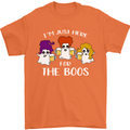 Halloween I'm Just Here For the Boos Mens T-Shirt Cotton Gildan Orange