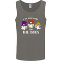 Halloween I'm Just Here For the Boos Mens Vest Tank Top Charcoal