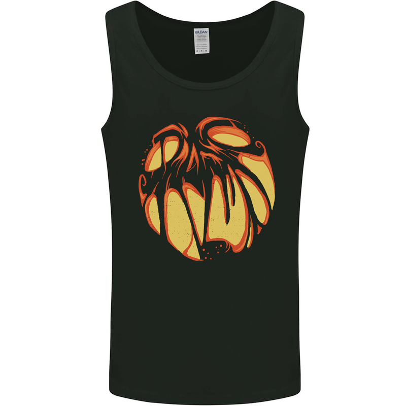 Halloween Jack-O-Lantern Pumpkin Mens Vest Tank Top Black