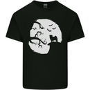 Halloween Pug Dog Mens Cotton T-Shirt Tee Top Black