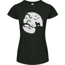 Halloween Pug Dog Womens Petite Cut T-Shirt Black