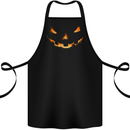 Halloween Pumpkin Face Funny Scary Cotton Apron 100% Organic Black