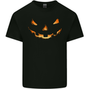 Halloween Pumpkin Face Funny Scary Kids T-Shirt Childrens Black