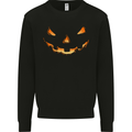 Halloween Pumpkin Face Funny Scary Mens Sweatshirt Jumper Black