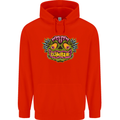 Halloween Zombie Face Childrens Kids Hoodie Bright Red