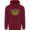 Halloween Zombie Face Childrens Kids Hoodie Maroon