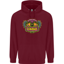 Halloween Zombie Face Childrens Kids Hoodie Maroon