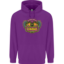 Halloween Zombie Face Childrens Kids Hoodie Purple