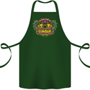 Halloween Zombie Face Cotton Apron 100% Organic Forest Green