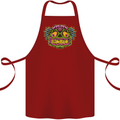 Halloween Zombie Face Cotton Apron 100% Organic Maroon