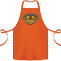 Halloween Zombie Face Cotton Apron 100% Organic Orange