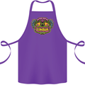 Halloween Zombie Face Cotton Apron 100% Organic Purple