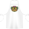 Halloween Zombie Face Cotton Apron 100% Organic White