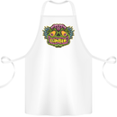Halloween Zombie Face Cotton Apron 100% Organic White
