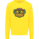 Halloween Zombie Face Kids Sweatshirt Jumper Yellow