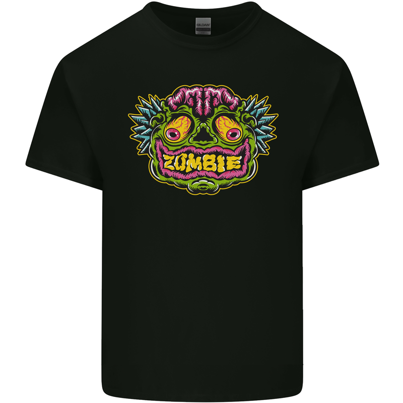 Halloween Zombie Face Kids T-Shirt Childrens Black
