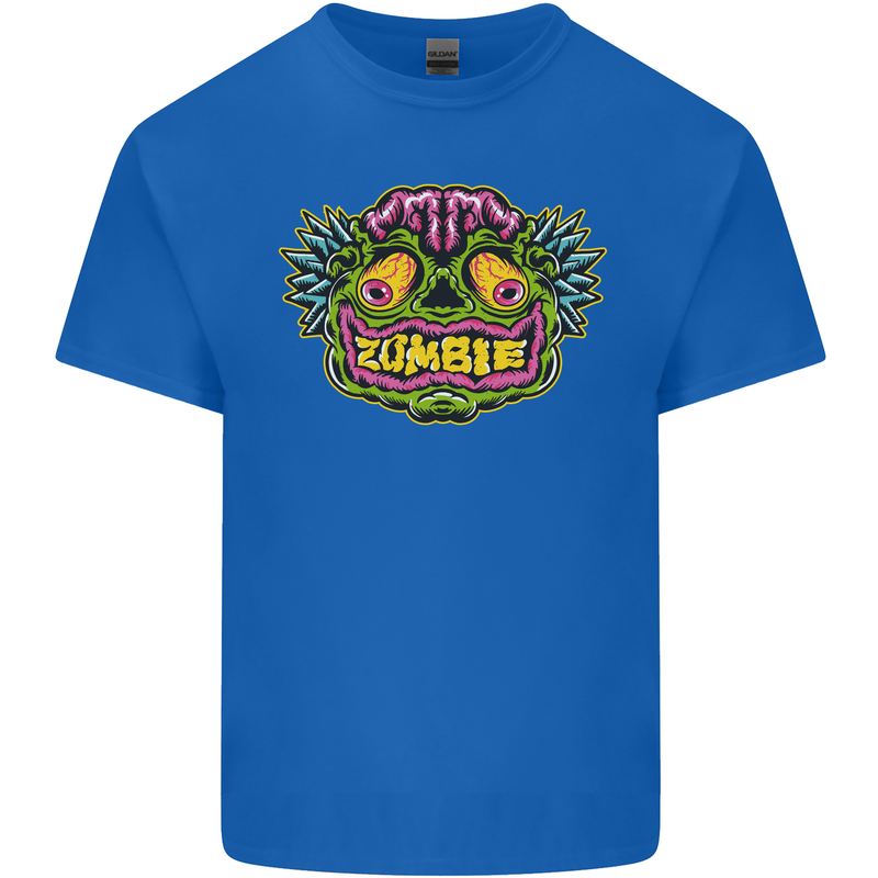 Halloween Zombie Face Kids T-Shirt Childrens Royal Blue