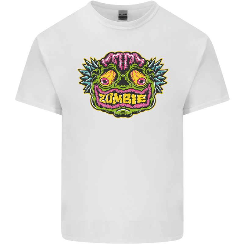 Halloween Zombie Face Kids T-Shirt Childrens White