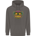 Halloween Zombie Face Mens 80% Cotton Hoodie Charcoal