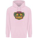 Halloween Zombie Face Mens 80% Cotton Hoodie Light Pink