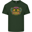 Halloween Zombie Face Mens Cotton T-Shirt Tee Top Forest Green