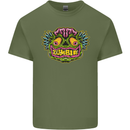 Halloween Zombie Face Mens Cotton T-Shirt Tee Top Military Green