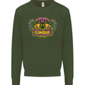 Halloween Zombie Face Mens Sweatshirt Jumper Forest Green