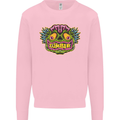 Halloween Zombie Face Mens Sweatshirt Jumper Light Pink