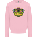 Halloween Zombie Face Mens Sweatshirt Jumper Light Pink