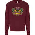 Halloween Zombie Face Mens Sweatshirt Jumper Maroon