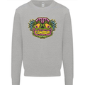 Halloween Zombie Face Mens Sweatshirt Jumper Sports Grey