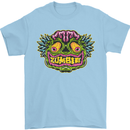 Halloween Zombie Face Mens T-Shirt 100% Cotton Light Blue