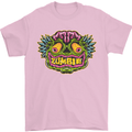 Halloween Zombie Face Mens T-Shirt 100% Cotton Light Pink