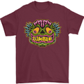 Halloween Zombie Face Mens T-Shirt 100% Cotton Maroon