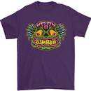Halloween Zombie Face Mens T-Shirt 100% Cotton Purple