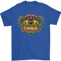 Halloween Zombie Face Mens T-Shirt 100% Cotton Royal Blue