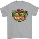 Halloween Zombie Face Mens T-Shirt 100% Cotton Sports Grey