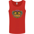 Halloween Zombie Face Mens Vest Tank Top Red