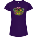 Halloween Zombie Face Womens Petite Cut T-Shirt Purple