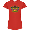 Halloween Zombie Face Womens Petite Cut T-Shirt Red