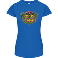 Halloween Zombie Face Womens Petite Cut T-Shirt Royal Blue